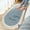 💖 Blue_New#5979, variant on Blaxill Long Plush Oval Bedroom Runner Rug | Velvet Fleece Soft Thick Foam Mat | Non-Slip Latex Back | Water Absorbent | Machine Washable | 40x80 cm | Gray Khaki Green Pink Blue