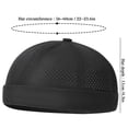 thumbnail image 3 of NMMUED Men's Breathable Mesh Docker Cap Perforated Brimless Hat Adjustable Summer Skull Cap Black One Size, 3 of 6