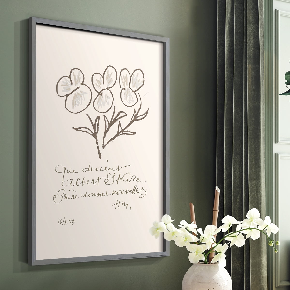 Matisse CCXLII in Solid Wood 16 x 20 Framed Print