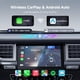 thumbnail image 2 of téreo de coche de doble DIN de 9 pulgadas Android (RAM 4GB+ROM 64GB) para Apple Carplay y Android Auto, radio de coche con cámara trasera, pantalla táctil HD, coatible con asistente de, 2 of 5