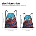 thumbnail image 2 of Balery Colorful Ocean Sea Turtle Pattern Drawstring Backpack Bag Sport Gym Sackpack Cinch Bags Pattern Drawstring Backpack Bag Sport Gym Sackpack Cinch Bags -Medium, 2 of 6