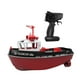 thumbnail image 1 of 1/72 RC Tugboat Play Water Toy, bote de control remoto de motor doble hacia atrás hacia atrás y controlador remoto para piscinas para niños regalo Negro, 1 of 8
