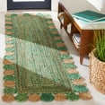 thumbnail image 3 of SAFAVIEH Cape Cod Kyle Geometric Area Rug, Green/Natural, 4' x 6' Oval, 3 of 8