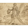 thumbnail image 2 of van Heemskerck, Maerten 14x12 Black Ornate Wood Framed with Double Matting Museum Art Print Titled - Judith, 2 of 4