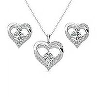 Cate & Chloe Forever April Birthstone 18k White Gold Plated Women Jewelry Set, Swarovski Crystals