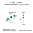 thumbnail image 6 of Rosec Jewels Half Eternity Ring with Emerald and Diamond for Women (0.75 CT) - AAA Quality, 10K White Gold, US 10.50, 6 of 7