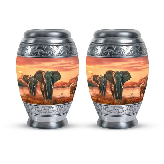 Mom Urns For Human Ashes - Keepsake Urns For Human Ashes - Mini Urns For Ashes - Elephant Urns For Human Ashes Adult - Adult Urn For Ashes - Remains Urn - Tiny Urn (Size -3inch,2pcs)