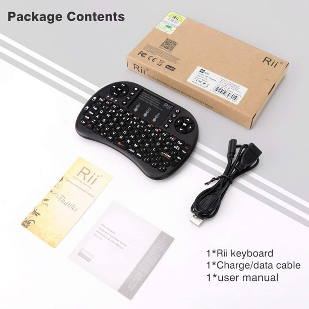 Timubike Mini clavier Bluetooth (clavier qwerty), sans fil portable et  léger, pavé tactile intégré