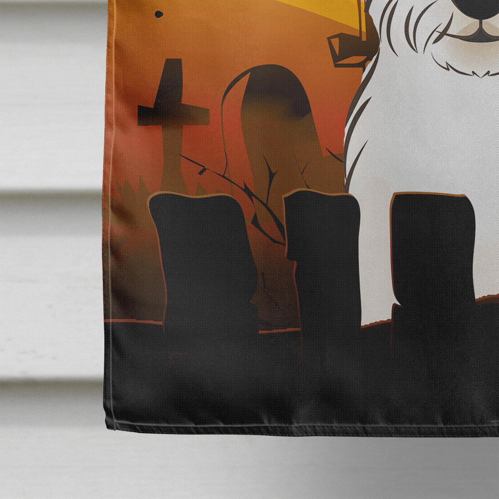 Halloween Westie Flag Canvas House Size