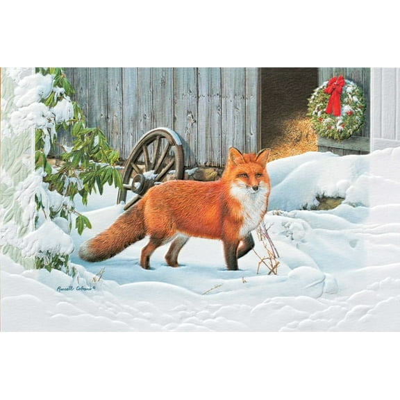 Pumpernickel Press Embossed Christmas Greeting Cards Boxed Set – A Frosty Walk, 16 Count