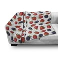 thumbnail image 3 of Fruits Soft Flannel Fleece Blanket, Delicious Ripe Berry Print Strawberries Raspberries Blackberries Summer Fruits Image, Cozy Plush for Indoor and Outdoor Use, 50" x 70", Plum Red, by Ambesonne, 3 of 6