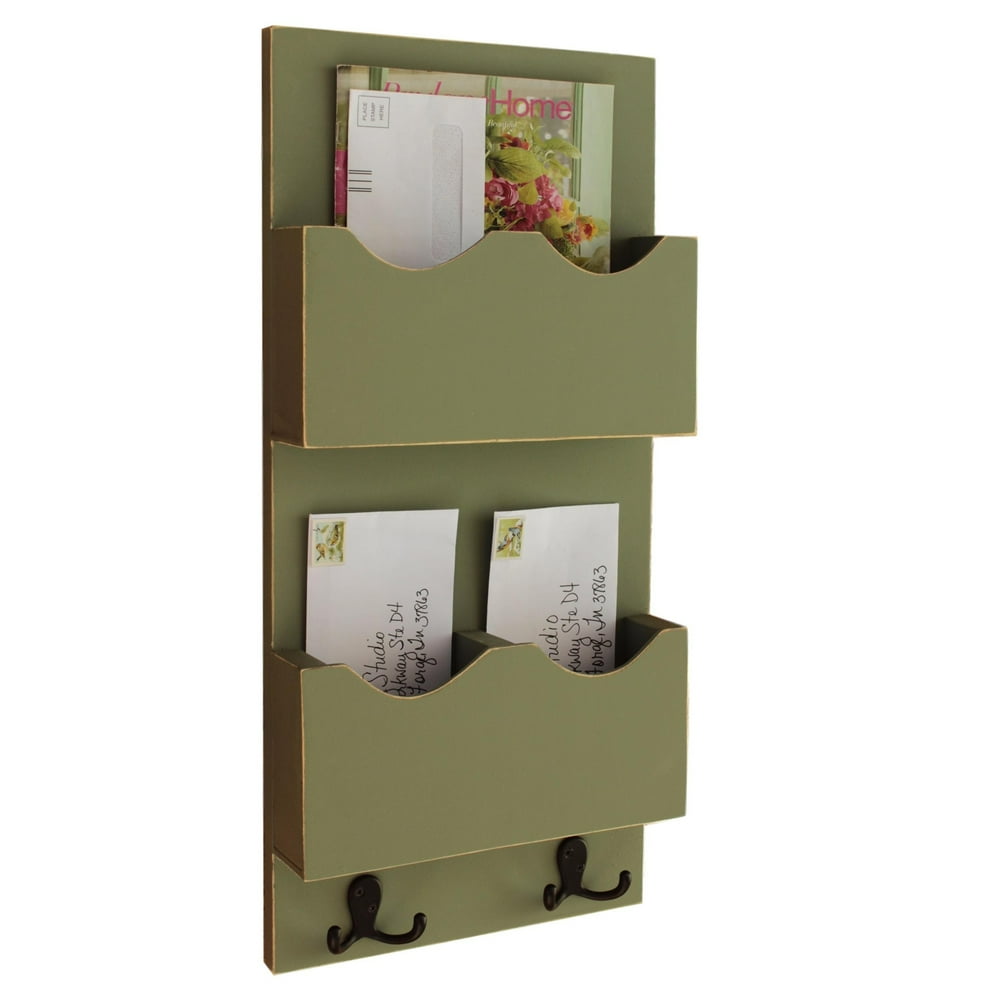 Tall Mail Organizer with two mail slots One Divided Slot and One