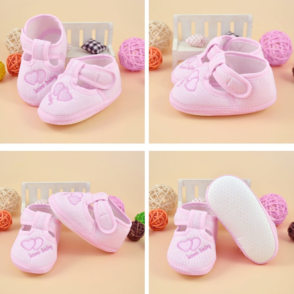 Infant Baby Boys Shoes Glittery Shoes Boy Crib Shoes Canvas Sole Sneaker Toddler Girl Soft Baby Shoes Male Shoes Pink12 One Size