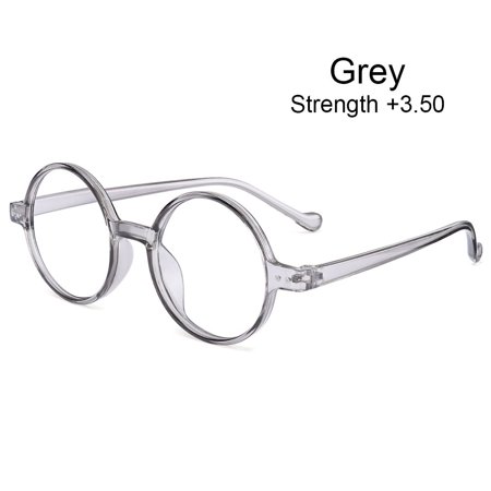 Fashion Portable Women Vision Care Far Sight Eyewear Reading Glasses Anti-UV Blue Rays Presbyopia Eyeglasses GREY STRENGTH +3.50