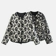 thumbnail image 6 of Women's Oversized Print Quilted Puffer Jacket Casual Padded Coat White L, 6 of 8