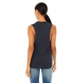 thumbnail image 2 of Bella Canvas Womens Flowy Scoop Blended Muscle Tank, XL, Heather Navy, 2 of 3