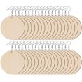 thumbnail image 1 of 200 Pcs Boucles d'Oreilles Rondes en Bois Non Finies avec Crochets pour Fabrication de Bijoux DIY, 1 of 6