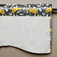 thumbnail image 2 of Home Soft Things Canary Microplush Valance - 1 Pc - Grey/Lemon - 60"x19", 2 of 5