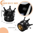 thumbnail image 3 of OTOSTAR Bling Tire Valve Stem Caps, 4 Pack Pure Handmade Rhinestones Universal Crown Car Wheel Tire Valve for Car, Bicycle, Motorcycle, Attractive Dustproof Bling Car Accessories (Black/Black), 3 of 7