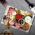 thumbnail image 2 of Marble Pastry Board w/ Non-Slip Rubber Feet, Gray, 11.5"x15" Non-Stick Stain & Heat Resistant Charcuterie Cheese Dough Cutting Serving Cutlery Board Tray for Parties, Kitchen, 2 of 7