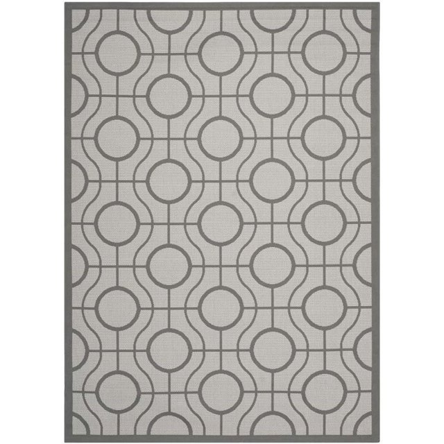 Safavieh Courtyard Light Grey Indoor Outdoor Rug - 2'7" x 5'