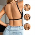 thumbnail image 5 of Womens Deep V Bras Wireless Comfortable Bra JIANLAI Women's Wirefree V Neck Seamless Everyday Bra, Adjustable Thin Straps Padded Invisible Basic Bralette, 5 of 6