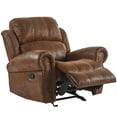 thumbnail image 2 of Christopher Knight Home Transitional Manual Recliner, Nailhead Trim, Tufted Design, Brown, 2 of 10