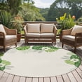 thumbnail image 4 of Palm Leaves Round Area Rug 8Ft Washable Large Circle Rugs for Living Room Dorm, Farmhouse Summer Tropical Leaf Flowers Non-Slip Carpet Floor Mats Indoor Outdoor Carpet Runner Aesthetic Home Decor, 4 of 8
