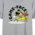 thumbnail image 3 of Disney - Game Face Baseball  - Women's Oversized T-Shirt, 3 of 5