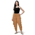 thumbnail image 6 of Stylesindia Womens Loose Fit Rayon Dhoti Pant Patiala Slawar Bottom Harem Pants Free Size (26 Inch to 38 Inch) (US, Alpha, One Size, Regular, Regular, Brown), 6 of 6