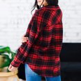 thumbnail image 6 of Aboser Womens Button Down Flannel Shirts Long Sleeve Plaid Shackets Business Casual Blouse Tops Fall Fleece Clothes Trendy Buffalo Shirt Jacket, 6 of 6