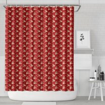 Red Christmas Reindeer Pattern Shower Curtain 84"x72" ,Bathroom Decorative Shower Curtains Set with 12 Hooks,Modern Waterproof Washable Shower Curtain