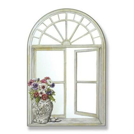 Stupell Industries Toile Vase Mirror Faux Window