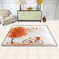 thumbnail image 2 of SKYSONIC 72x48in Fall Tree Bike Area Rug, Autumn Bicycle Floor Carpet for Indoor Living Dining Room and Bedroom Area, 2 of 7