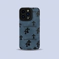 thumbnail image 1 of Funda personalizada para iPhone 15Pro de piel aterciopelada con tapa abatible en color verde moderno Far Peak Blue para hombre y mujer, 1 of 6