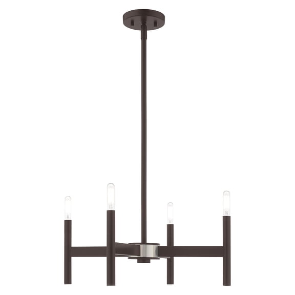 Livex Lighting - Copenhagen - 4 Light Mini Chandelier in Mid Century Modern
