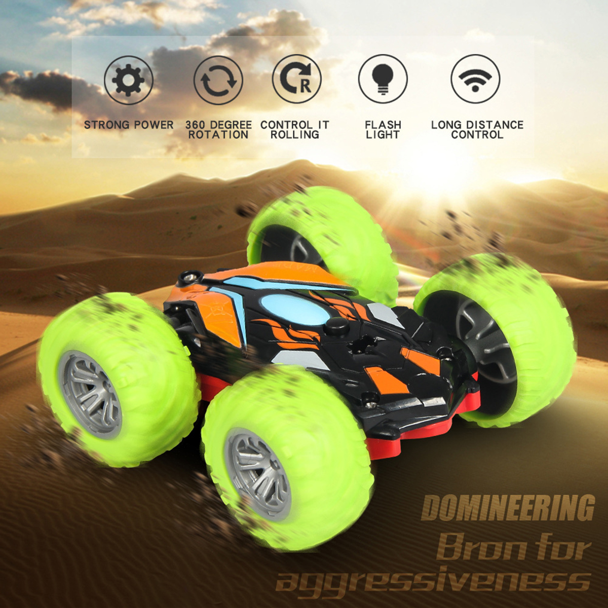 RC Car Remote Control Stunt Car, 4WD Monster Truck Double