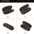 thumbnail image 6 of Luxury Genuine Leather 2 Slots Fountain Pen Case Storage Box Pouch Zipper Around, 6 of 10
