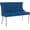 Blue, variant on LQLI Velvet Dining Bench with Back, Tufted Banquette Seating, Silver Legs | Upholstered loveseat bench; tufted back; nailhead trim; 500 lb capacity; foam and spring seat; dining room or entryway
