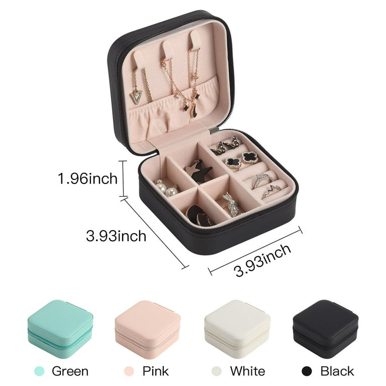 Casegrace 2-in-1 Large Jewelry Box with Mini Portable Organizer Case for  Women Girls Earrings Necklace Jewelry Storage 