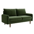 thumbnail image 2 of 56.3'' Velvet Round Arm Loveseat, Couch with Solid Wood Frame, for Guest Room, Teenager's Room, and Small Apartment,33.1'' H x 56.3'' W x 31.1'' D, 2 of 5