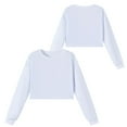 thumbnail image 4 of Cethrio Girls Cotton Sweatshirts, Pullover Crew Neck Casual Athletic Long Sleeve Tops White Size 10-12, 4 of 8