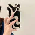 thumbnail image 4 of Black White Striped Swirl Lines Phone Case Compatible with iPhone 11 Pro Max Retro Chic Wave Aesthetic Printing Soft Slim Full Camera Protective Glossy Never Faded Girls Women 11promax Case 6.5", 4 of 9