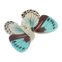 Unique Bargains 1 Pc Cute Butterfly Hair Clips Hairdo Clip for Women 4.13"x3.31"x1.38" Blue White