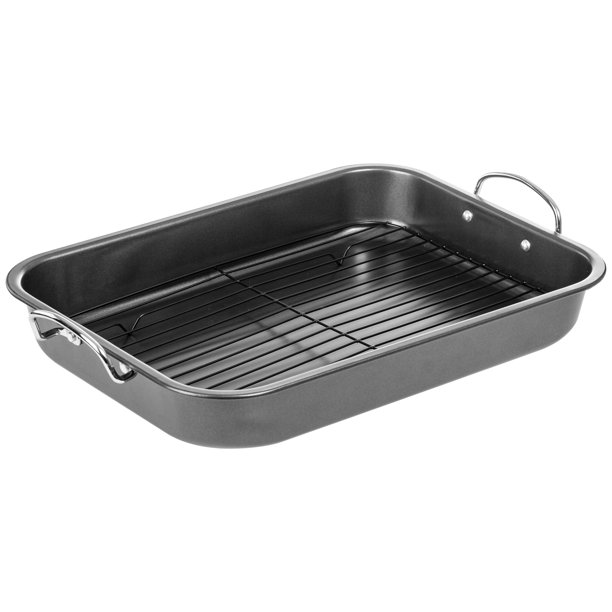 Imperial Home 15” x 11" Roasting Pan with Flat Rack