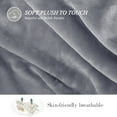 thumbnail image 4 of Howarmer Large GrayThrow Blankets, Twin Size Soft Lightweight Flannel Fleece Blanket, 60" x 50", 4 of 7