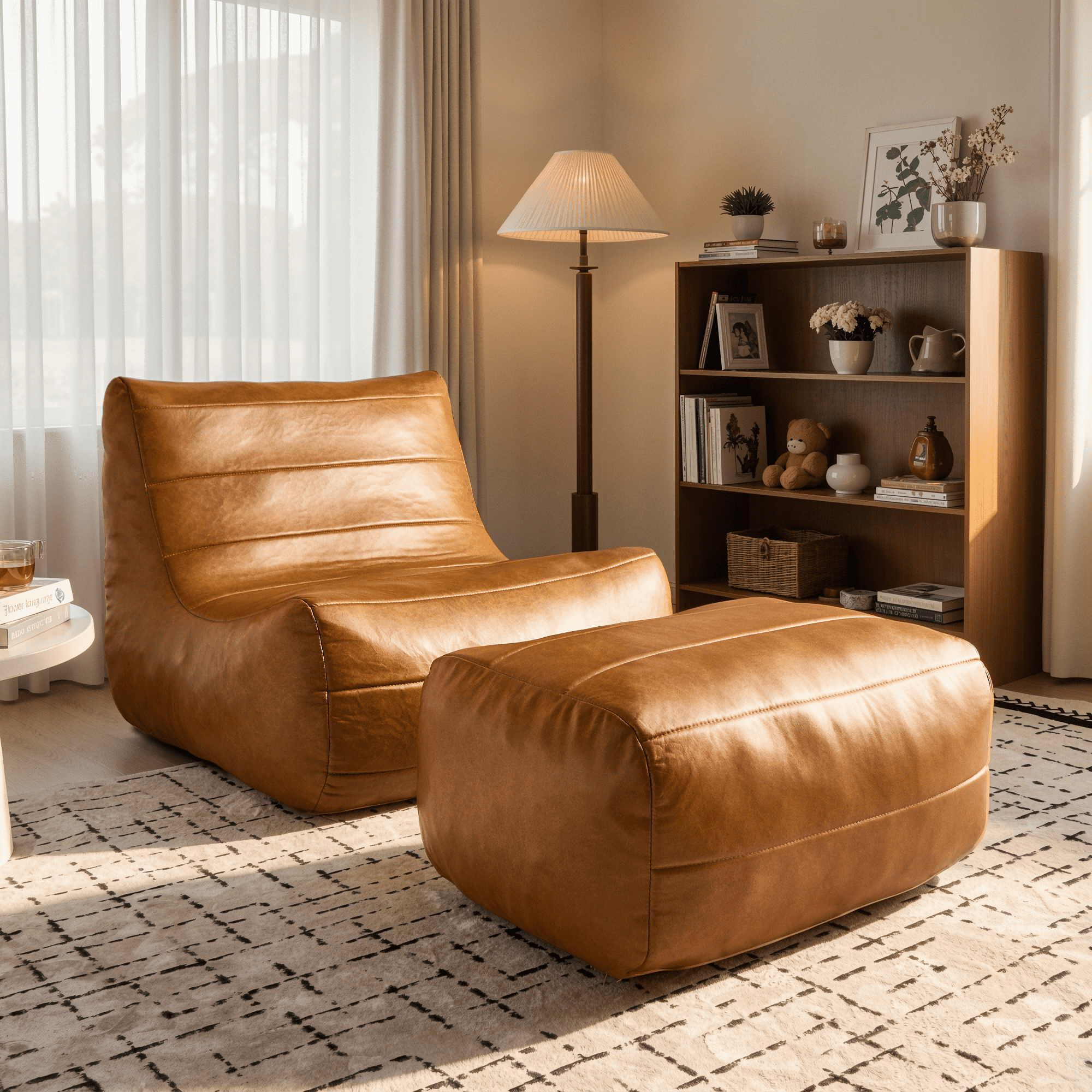 Adjustable Floor Recliner Chair, Japanese Style Lazy Sofa Tatami