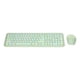 thumbnail image 3 of M Buder Combo de Teclado y Ratón Inalámbrico Retro Mute 2.4G Verde, 3 of 9