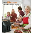 thumbnail image 4 of Air Fryer, LED Digital Color Display with Easy-View Window, 8QT for 4-6 People, 1400W Powerful Heating, Nonstick & Dishwasher Safe Frying Basket, 85% Less Oil, 4 of 7