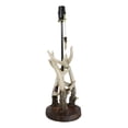 thumbnail image 4 of Rustic Western Entwined Stag Deer Antlers On Tree Ring Table Lamp With Shade, 4 of 9